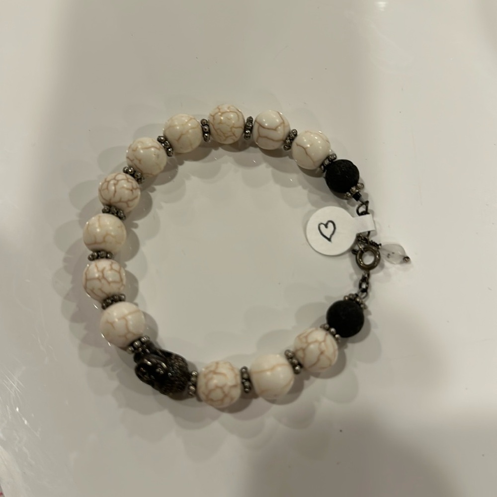 Original handmade artisan gemstone bracelet. Adjustable clasp from 7.5 to 8 inch
